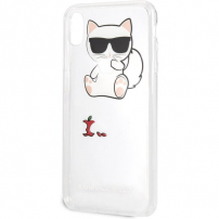 Karl Lagerfeld Fun Eaten No Rope Hard Case kryt pre iPhone XS Max – číre