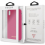 Guess Silicone Gold Logo case kryt pre iPhone XS Max – ružová