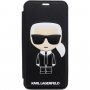 Karl Lagerfeld Ikonik Book puzdro pre iPhone X/XS – čierna