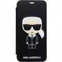 Karl Lagerfeld Ikonik Book puzdro pre iPhone XS Max – čierna