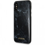 Guess Marble TPU puzdro pre iPhone X/XS – čierna