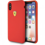 Ferrari SF silikónové puzdro FESSIHCPXRE iPhone X/XS červené
