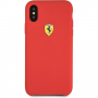 Ferrari SF silikónové puzdro FESSIHCPXRE iPhone X/XS červené