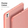 DUX DUCIS Domo puzdro s priestorom na Apple Pencil a funkciou uspania na iPad Pro 11" (2024/2025) - ružové