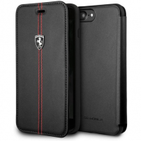 Ferrari FEHDEFLBKI8LBK Heritage Book case iPhone 7/8 Plus čierne