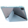 Puzdro s transparentnou zadnou stranou a origami stojanom na iPad Pro 13" (2024/2025) - modré