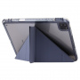 Puzdro s transparentnou zadnou stranou a origami stojanom na iPad Pro 13" (2024/2025) - modré
