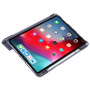 Puzdro s transparentnou zadnou stranou a origami stojanom na iPad Pro 13" (2024/2025) - modré