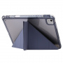 Puzdro s transparentnou zadnou stranou a origami stojanom na iPad Air 11" (2024-2026) - čierne