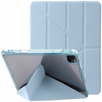 Puzdro s transparentnou zadnou stranou a origami stojanom na iPad Pro 13" (2024/2025) - modré