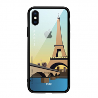 NXE kryt so sklenenou zadnou stranou pre iPhone XS Max – Paríž