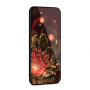 NXE kryt so sklenenou zadnou stranou pre iPhone SE (2020/2022) / 8 / 7 – oranžová kvetina