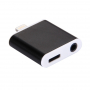 Adaptér / redukcia lightning konektor na 3,5mm jack s lightning konektorom pre Apple iPhone 8 / 8 Plus / 7 / 7 Plus / 6S / 6S Plus / 6 / 6 Plus