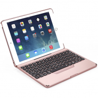 Rozkladacie puzdro s klávesnicou pre iPad 9,7" (2017/2018) / Pro 9,7" / Air 1 / 2 – zlatoružová