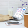 Rozkladacie puzdro s klávesnicou pre iPad 9,7" (2017/2018) / Air 1 / 2 / Pro 9,7" – strieborná