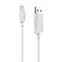 ROCK Synchronizačný a nabíjací MFi certifikovaný lightning kábel pre Apple iPhone / iPad / iPod - biely - 2m