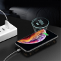 ROCK magnetický kryt s bezdrôtovou powerbankou 5000 mAh pre iPhone XS – čierna