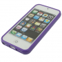 Gumový hladký kryt pre iPhone 5 / 5S / SE (2016) - fialový