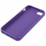 Gumový hladký kryt pre iPhone 5 / 5S / SE (2016) - fialový