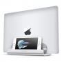 BESTAND 2v1 vertikálny stojanček pre MacBook a iPad – strieborná