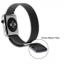 Kovový remienok milánsky ťah pre Apple Watch Ultra 49mm / 46mm / 45mm / 44mm / 42mm - čierný