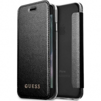 Guess IriDescent flipové puzdro pre iPhone 7 / 8 – čierne