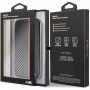 BMW Carbon Red Stripe Book puzdro pre iPhone XR – čierna