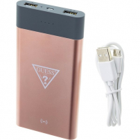Guess powerbanka s bezdrôtovým nabíjaním 8000mAh – ružová