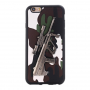 Plastový kryt s 3D motívom pušky Steyr AUG A1 pre Apple iPhone 6S / 6 - biely