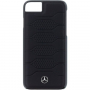 Mercedes Pattern pevné kožené puzdro pre iPhone 7 / 8 – čierna