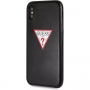 Guess PU Leather Case Triangle kryt pre iPhone XS Max – čierna