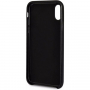 Guess PU Leather Case Triangle kryt pre iPhone XS Max – čierna