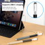 Dvojfarebný silikónový obal pre Apple Pencil (USB-C) - béžový