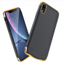 Ochranný kryt s batériou pre iPhone XR - 6000 mAh - čierna/zlatá