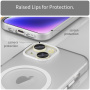 Matný priesvitný kryt s MagSafe pre iPhone 16 Plus - biely