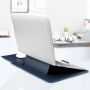 2v1 obálka so stojanom a taštičkou na príslušenstvo pre MacBook do 16" - tmavo modrá