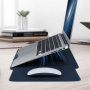 2v1 obálka so stojanom a taštičkou na príslušenstvo pre MacBook do 16" - tmavo modrá