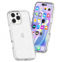 Transparentný kryt s trblietkami pre iPhone 16 Pro Max - strieborný