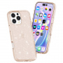 Transparentný kryt s trblietkami pre iPhone 16 Pro Max - ružovozlatý