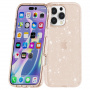 Transparentný kryt s trblietkami pre iPhone 16 Pro Max - ružovozlatý