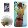 Ochranný kryt / obal s priehladným obvodovým rámečkom pre Apple iPhone 6S / 6 - sexy dievča - chrbát