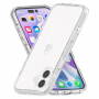 Transparentný kryt s trblietkami pre iPhone 16 - strieborný