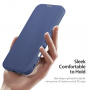 DUX DUCIS Skin X flipové púzdro s MagSafe pre iPhone 16 Pro - tmavo modré