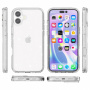 Transparentný kryt s trblietkami pre iPhone 16 - strieborný