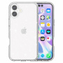 Transparentný kryt s trblietkami pre iPhone 16 - strieborný