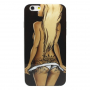Ochranný kryt / obal s priehladným obvodovým rámečkom pre Apple iPhone 6S / 6 - sexy dievča s blond vlasmi