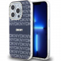 DKNY Repeat Pattern Tonal Stripe kryt s MagSafe pre iPhone 13 Pro Max - tmavomodrý
