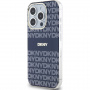 DKNY Repeat Pattern Tonal Stripe kryt s MagSafe pre iPhone 13 Pro Max - tmavomodrý