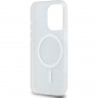 DKNY Repeat Pattern Tonal Stripe kryt s MagSafe pre iPhone 13 Pro Max - tmavomodrý