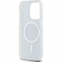 DKNY Repeat Pattern Tonal Stripe kryt s MagSafe pre iPhone 13 Pro Max - čierny